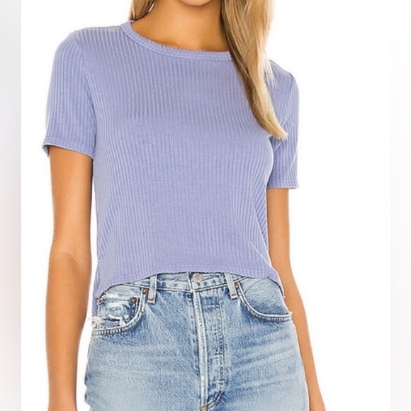 Michael Lauren Tops - Michael Lauren Clifford Short Sleeve Tee with Side Slit Size Large